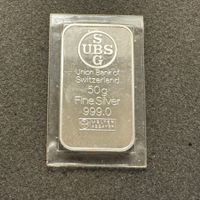 50 gramm Silber Barren UBS Bank ovp