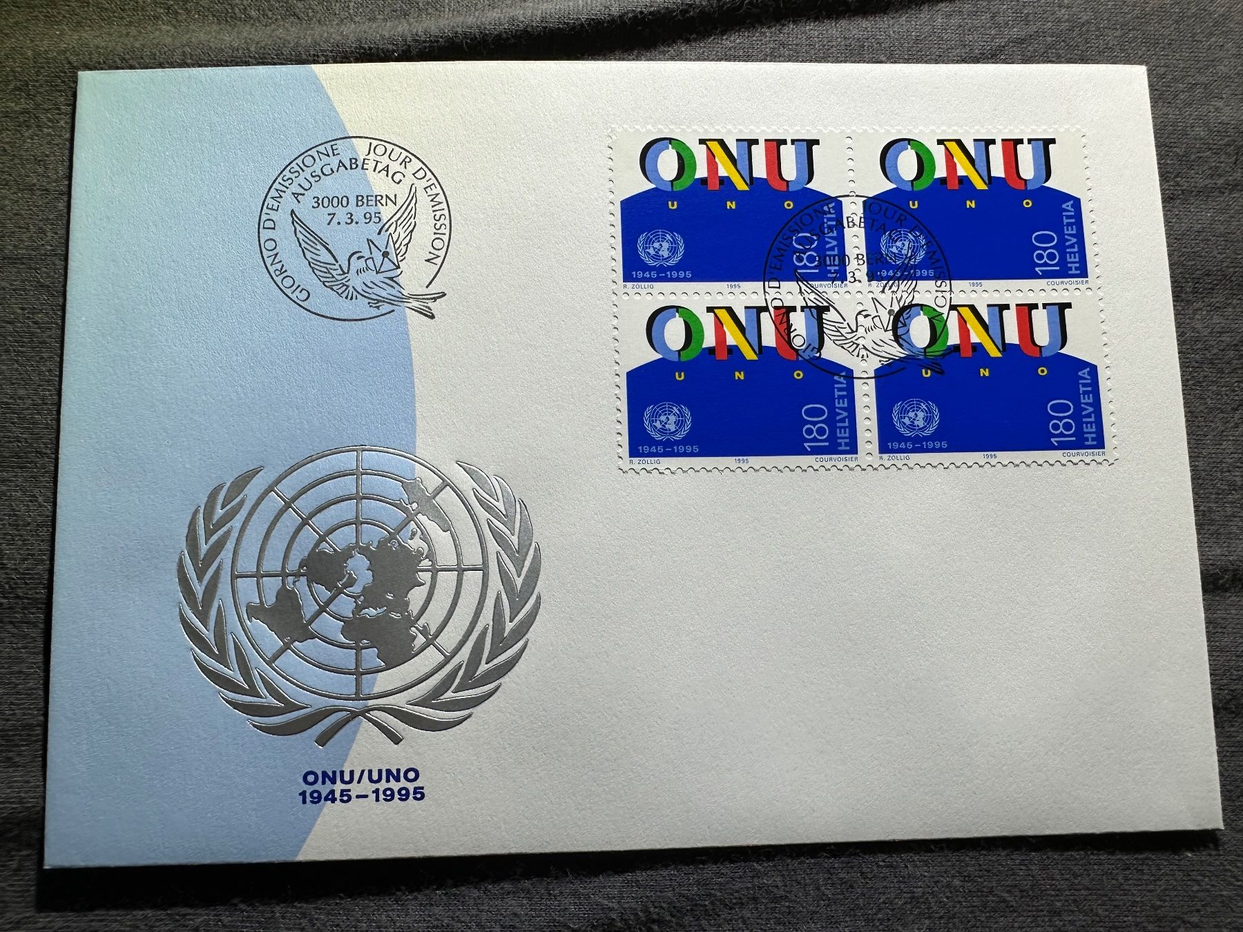 Tutti i francobolli: 1993 FDC Ersttagumschlag UNO – Usato da Stettfurt venduto da 2442
