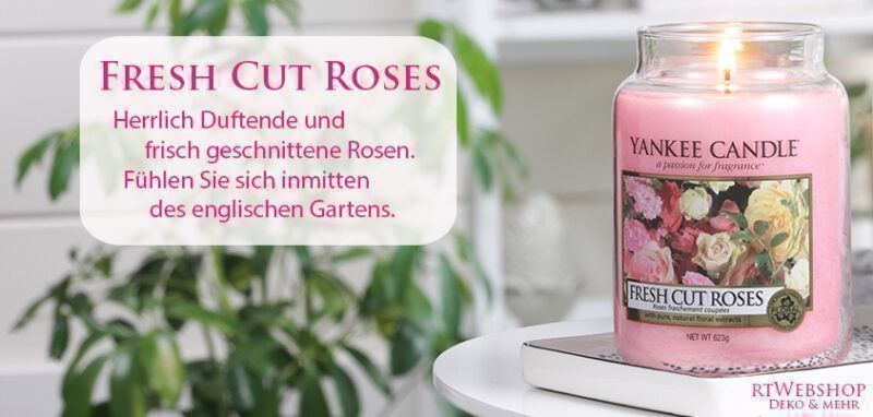 Yankee Candle Candele: Yankee Candle Fresh Cut Roses large Jar – Nuovo e nell'imballaggio originale da Langwiesen venduto da rtWebshop 1