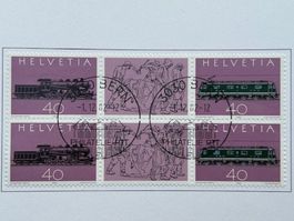 🚂 Briefmarkensatz 1982 Gotthard-Bahn 100 Jahr + CH Post 📯