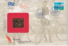 AA) IOC Lausanne FDC 895 mit Marke Gold Farbe, sehe Scan