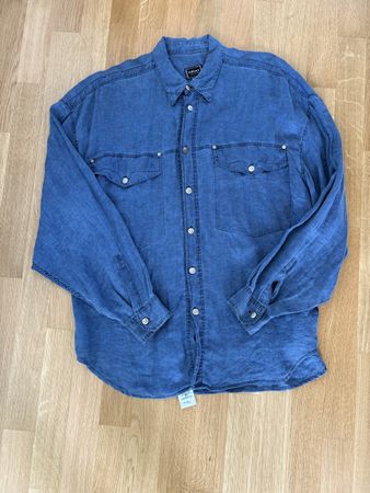 Versace Jeans Couture Leinenhemd blau Grösse XL