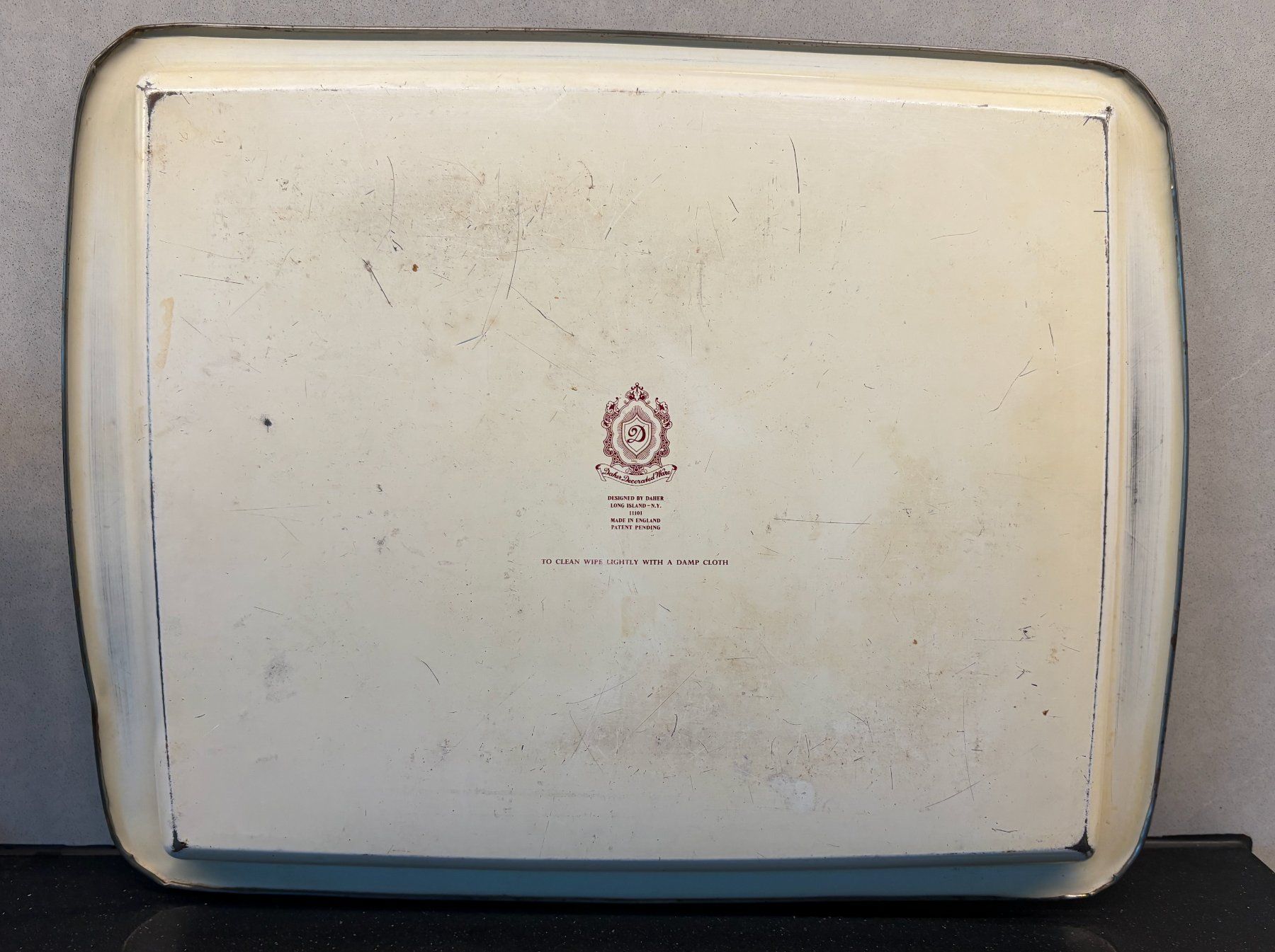 Servierplatten: Vintage Daher Serviertablet mit Blumenmuster, England – Gebraucht aus Regensdorf von Nessi1974 6