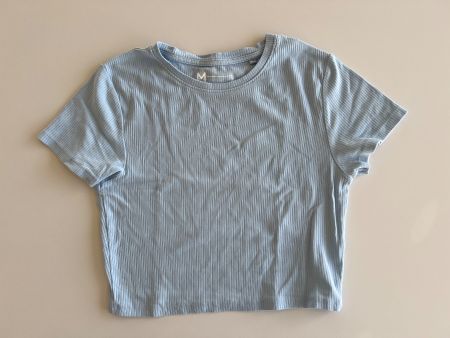 FB Sister - Top T-Shirt mit Rippmuster - M - hellblau