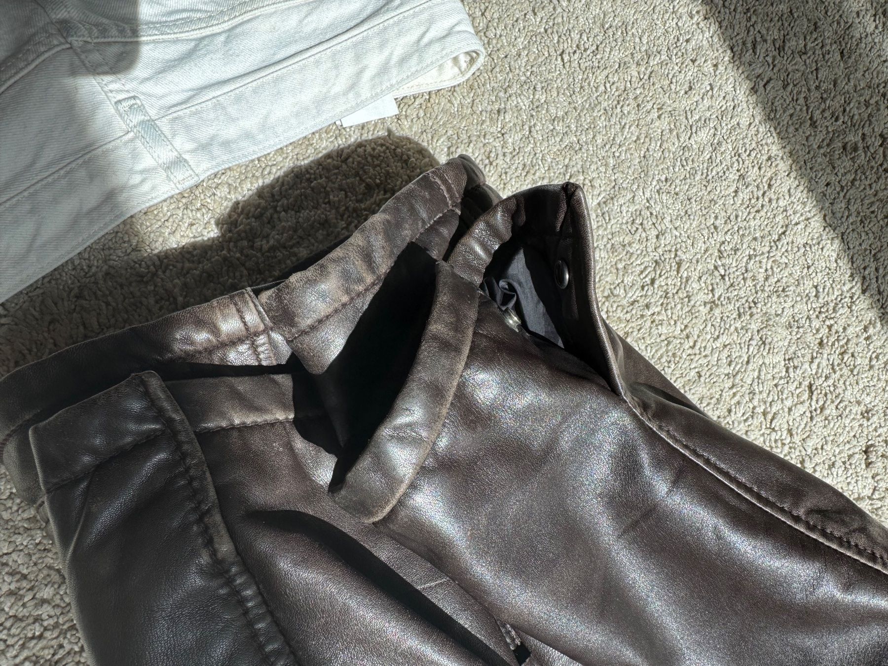 Strellson Manteaux: Edle Dunkelbraune Lederjacke Strellson Y2K – D'occasion à Basel par olo..ir 5