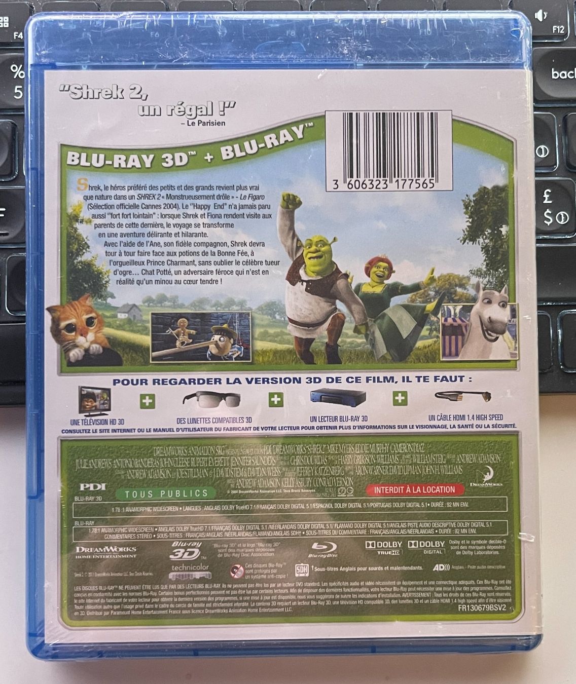 Tous les DVDs: Shrek 2 (2004) - Blu-ray 3D + Blu-ray 2D – Neuf avec emballage d'origine à Semsales par __Florian__ 2