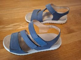 Sandalen von Legero blau mit Klett, Grösse 39