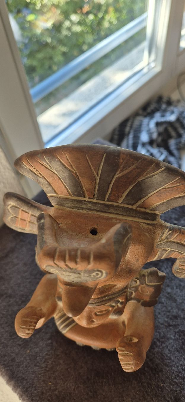 Skulpturen & Statuen: Azteken Tonfigur,, Antik-Stil, handgefertigt. – Gebraucht aus Basel von Waldfee06 2