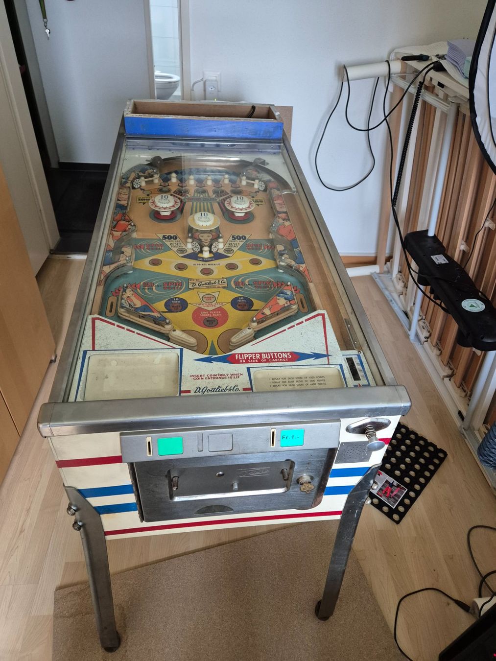 Flipper: Flipperautomat Gottlieb "Spin Wheel" (1968) – Usato da Reidermoos venduto da renkne 2