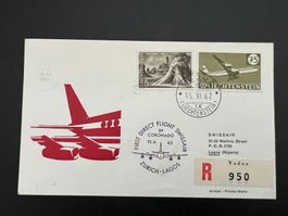 1962 Flugbrief  Liechtenstein FDC   (G593)