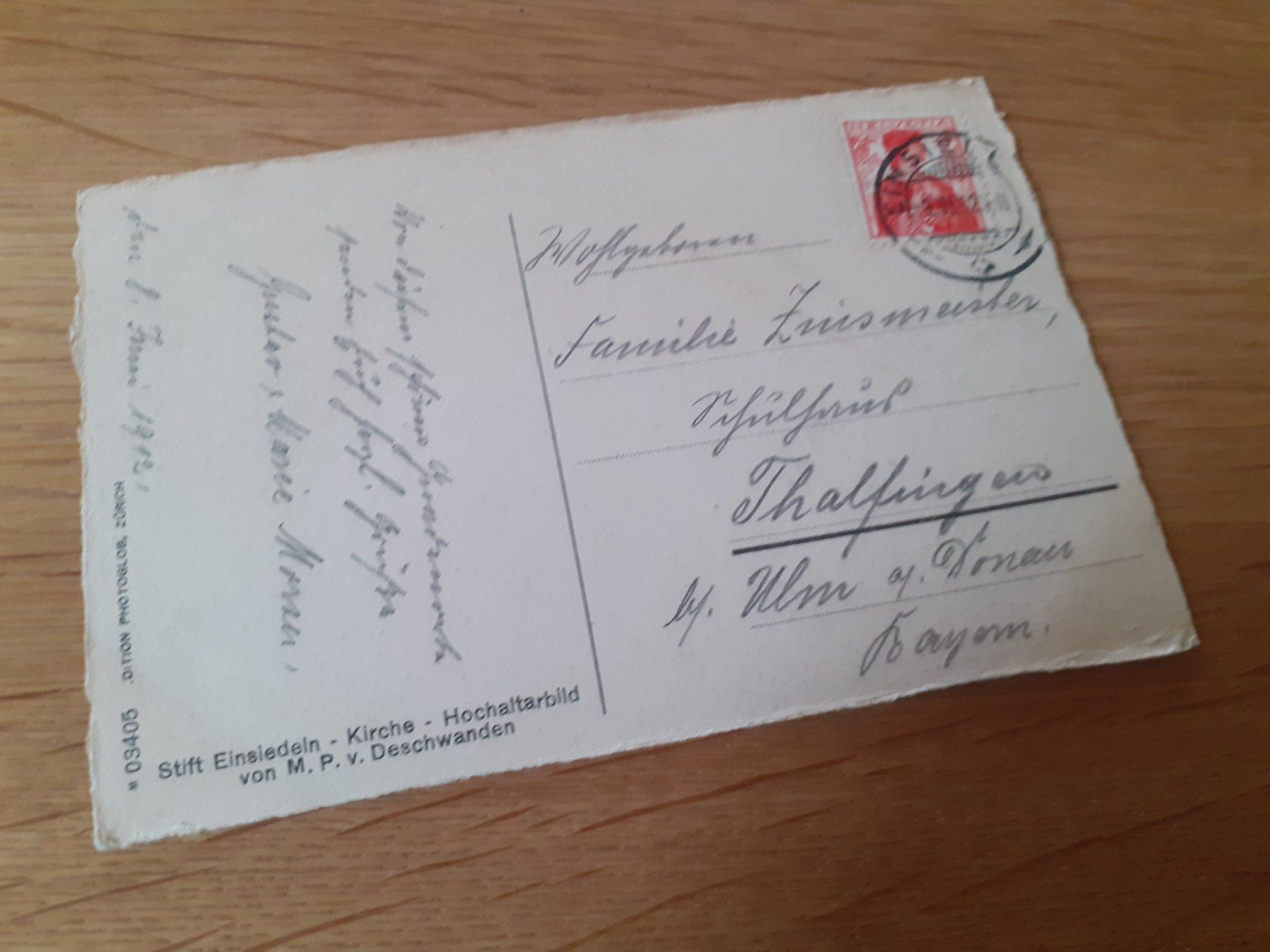 Cartoline postali: STIFT EINSIEDELN - KIRCHE - HOCHALTARBILD - 1912 – Usato da Winterthur venduto da Ornyx7 1