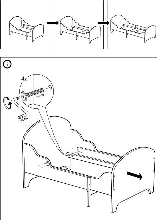 Ikea Letti: TROGEN EXTEND BED (IKEA) – Usato da Therwil venduto da lit_f95s