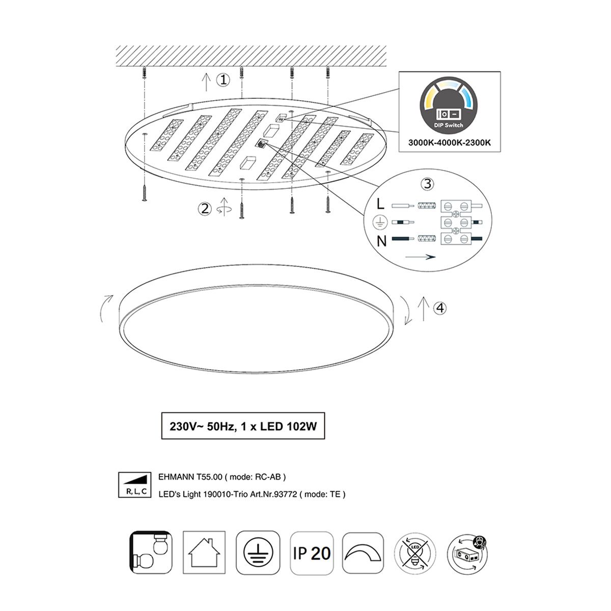 Kronleuchter & Deckenlampen: LED Deckenleuchte, Rund, 75 cm Ø – Neu (gemäss Beschreibung) aus Kreuzlingen von Smart-Light 4