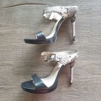 🐸 MICHAEL KORS LEDER PUMPS HIGHHEELS 36 5.5 SCHLANGEN PRINT