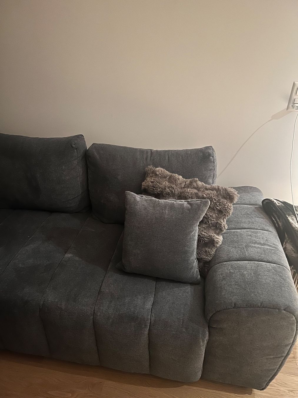 Divani: ECKSOFA Flachgewebe Dunkelgrau – Nuovo (secondo la descrizione) da Zürich venduto da motionsell 5