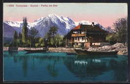 Gunten /Thunersee, Seepartie mit Chalet 