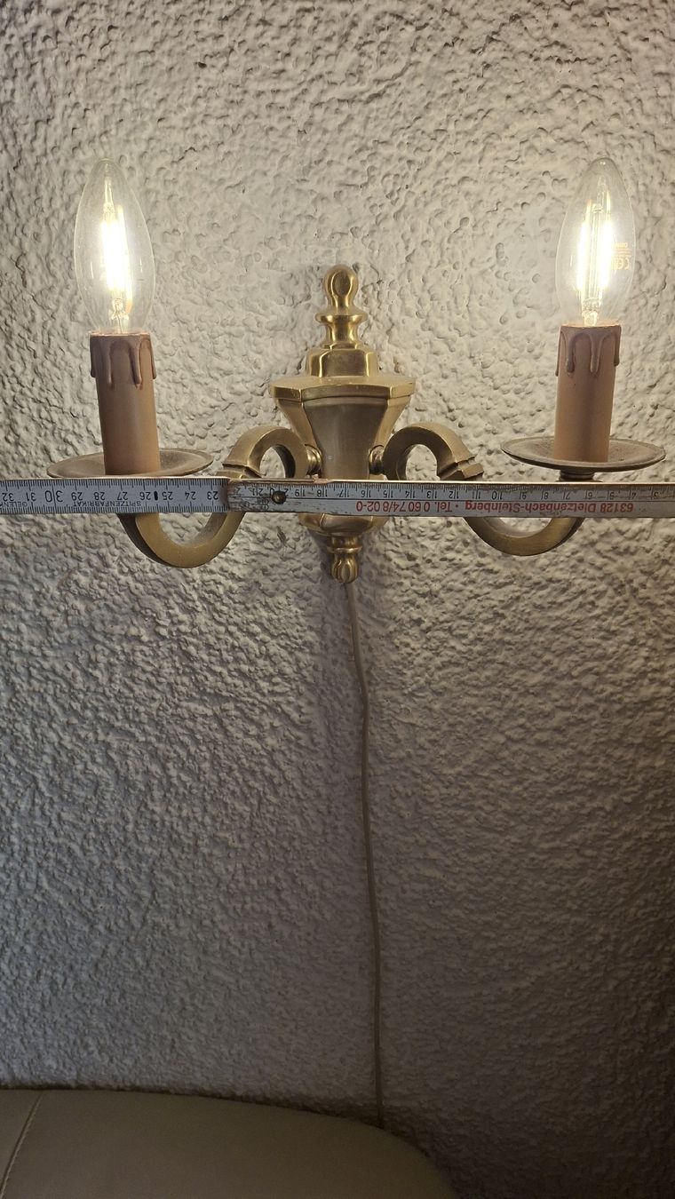 Lampade: Wandlampe Messing 2 Arme Antik-Stil massiv Messing – Usato da Zuerich venduto da trotto 2