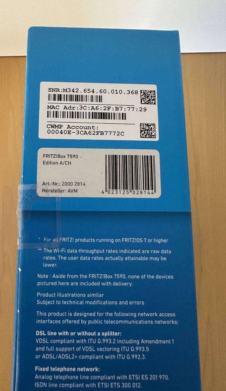 Avm Modem & Router: AVM FritzBox 7590 – Usato da Dielsdorf venduto da Empowered 2