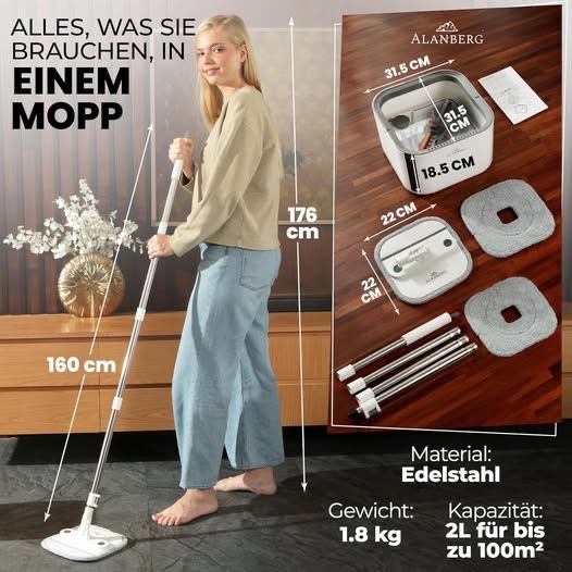 Altro in Apparecchi per la pulizia: Wischmopp Set mit Eimer Gen 2, Bodenwischer mit 360° – Usato da Horgen venduto da Jo79 4