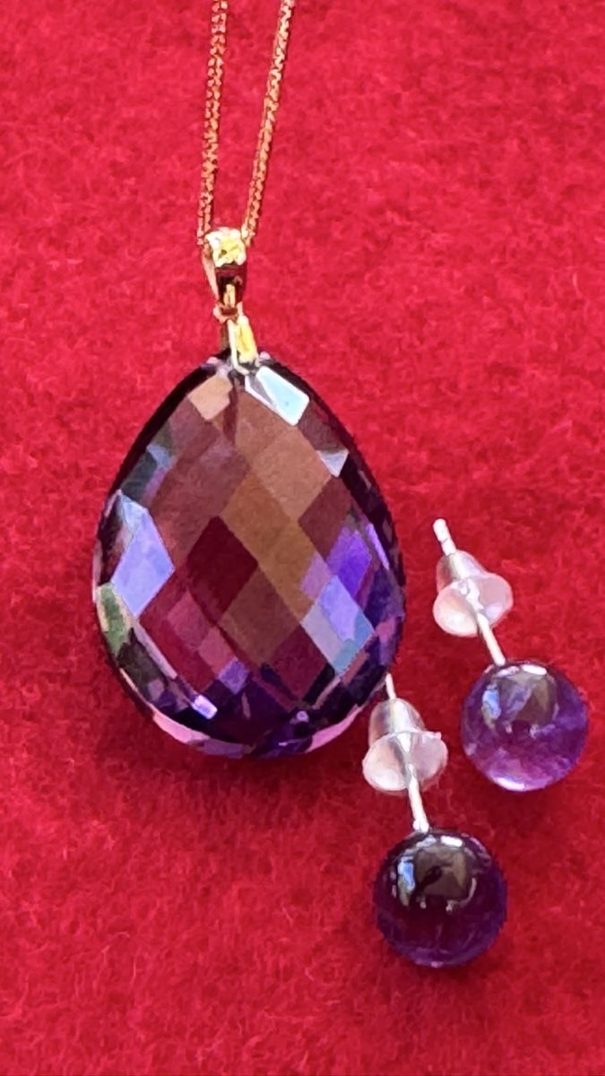 Altri gioielli: Set Amethyst Halskette & Ohrringe 18k – Nuovo (secondo la descrizione) da Untersiggenthal venduto da TimeandShine 1