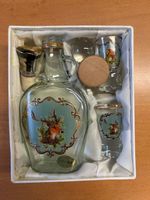 Vintage Edelbrand-Set mit Hirsch-Motiv
