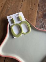 Ohrringe TaTaPari Polymer Clay grün neu und ungetragen