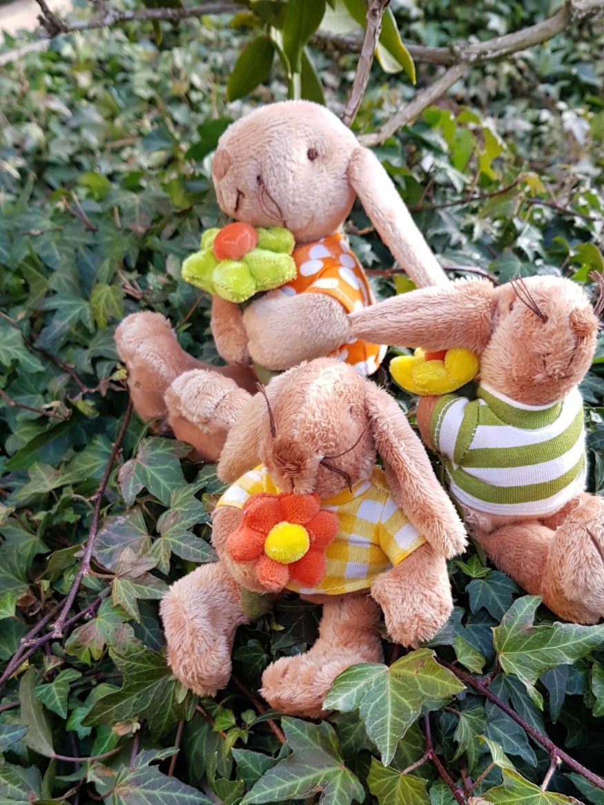 Tutte le decorazioni: FRÜHLINGS - DEKO - 3 Plüschhasen – Usato da Nottwil venduto da echtMOMO 1