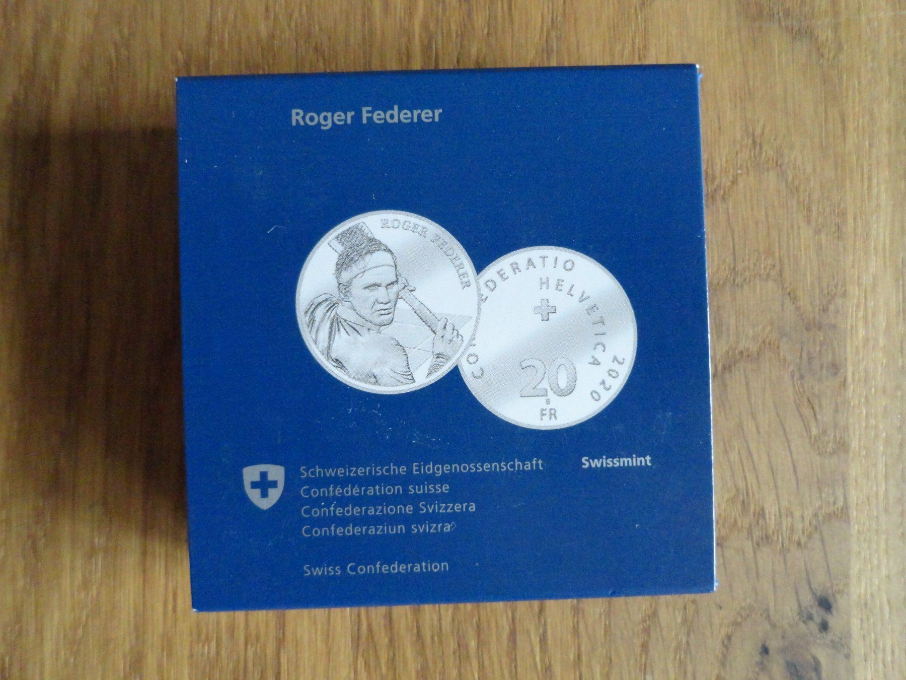 Tutti le monete: 20 Fr. Sonder-Silber -Münze 2020 - "Roger Federer" – Nuovo e nell'imballaggio originale da Gerlafingen venduto da Shiva_74 9