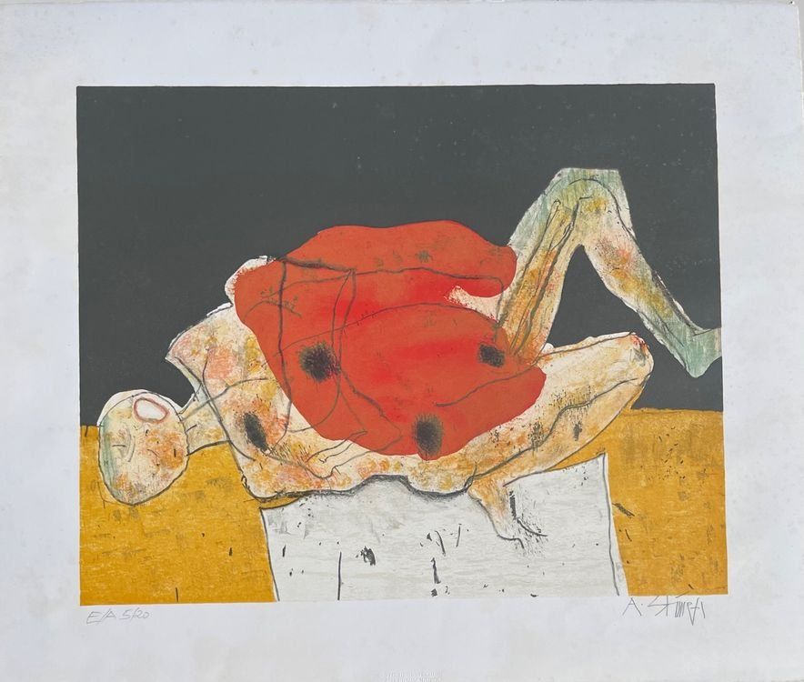 AUGUST STIMPFL LITHOGRAPHIE SIGNIERT NUMMERIERT 1