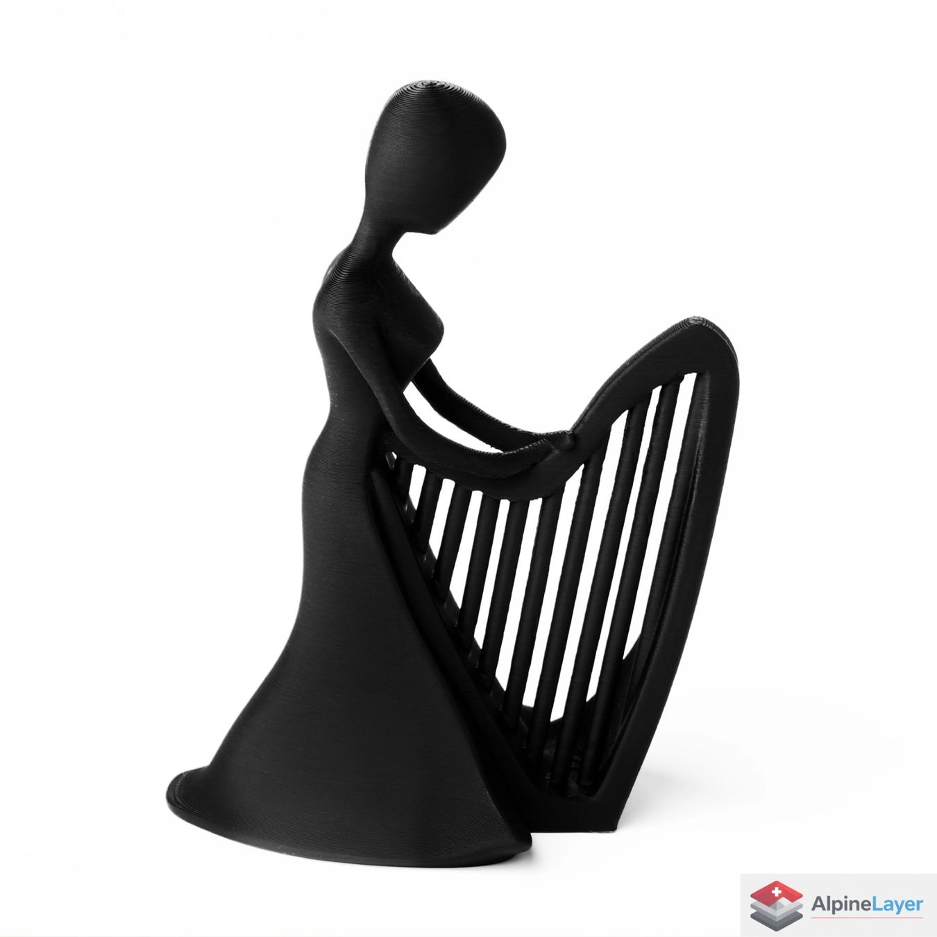 Skulpturen & Statuen: Harp Muse Sculpture - Abstract Musical Art - 3D Printed – Neu (gemäss Beschreibung) aus Losone von AlpineLayer 1