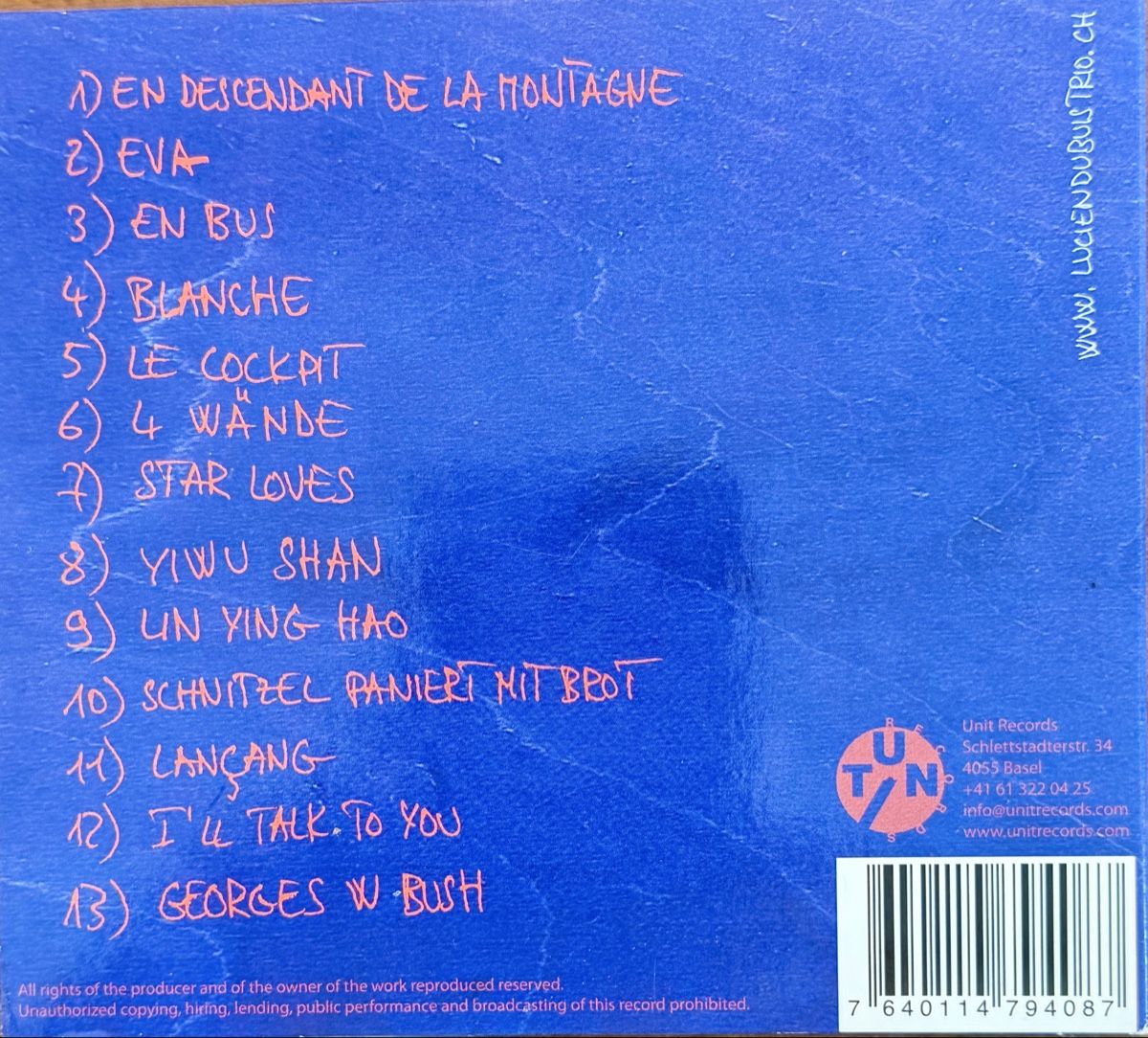 CD: CD: Lucien Dubuis Trio, Future Rock – Usato da Utzigen venduto da taino01 1