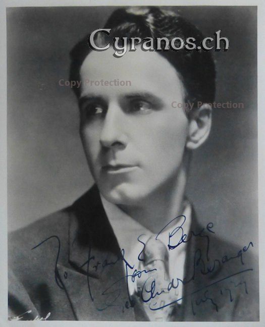 Autographes: George Beranger (1893-1973) - Schauspieler - Autogramm – D'occasion à Dietikon par cyranos.ch