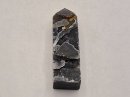Spitze geschliffen Sphalerit (Zinkblende) mit Bergkristall