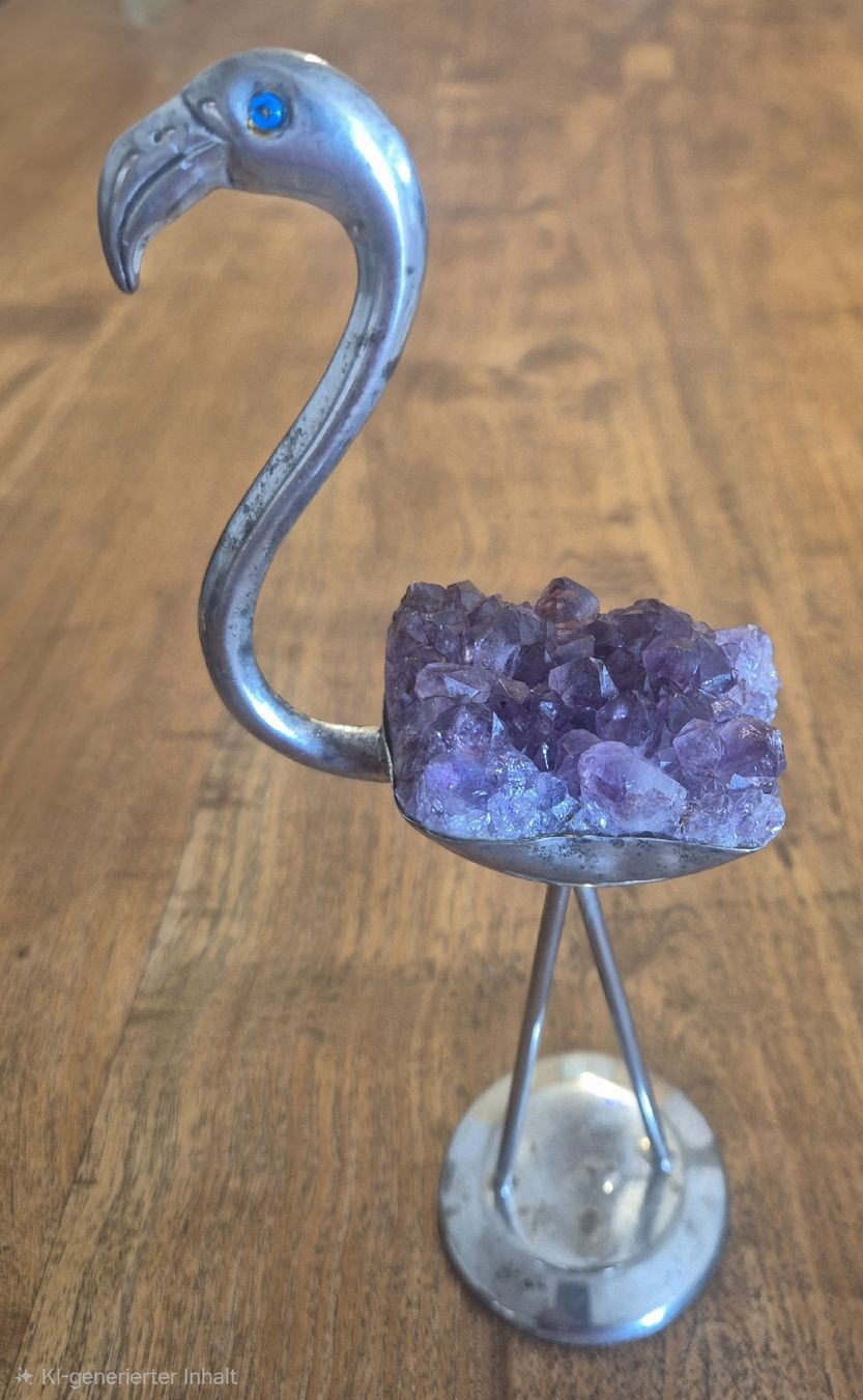 Statuette: Flamingo Amethyst – Usato da Rieden AG venduto da Hema55 3