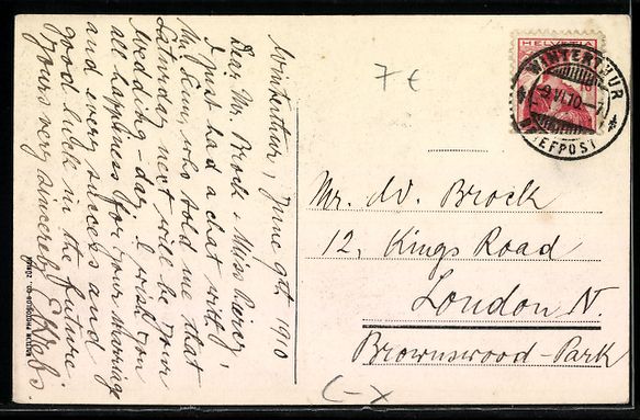 Cartoline postali: AK Winterthur, Partie am Bahnhof – Usato da Berlin venduto da bartko-reher 1