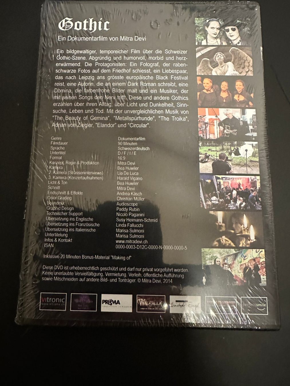 Tutti i DVDs: Gothic - Dokumentarfilm von Mitra Devi – Nuovo e nell'imballaggio originale da Freudwil venduto da Feenland2010 1