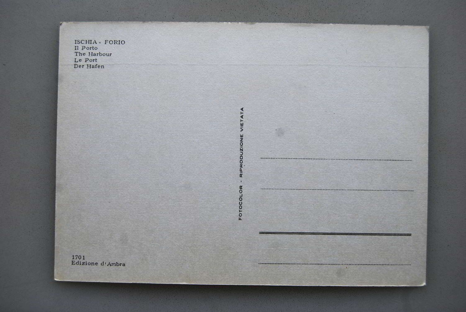 Cartoline postali: AK Ischia - Forio il Porto – Usato da Rüfenacht BE venduto da Toro06 1