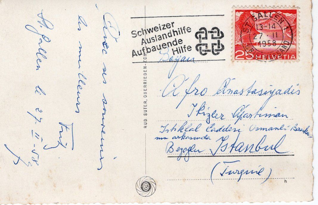 Cartoline postali: St. Gallen Bohl Marktplatz 1958 – Usato da St. Gallen venduto da Epu 1