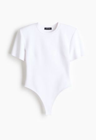 Bodysuit white WARDROBE.NYC x H&M size M
