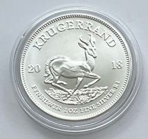 sehr schöne 1 Silber-Unze (31,1 Gr) 999 Fine Krügerrand 2018