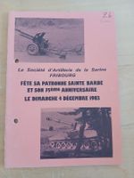 Livre Société d'Artillerie La Sarine 1983