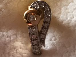Massive Gold Diamant Ohrstecker