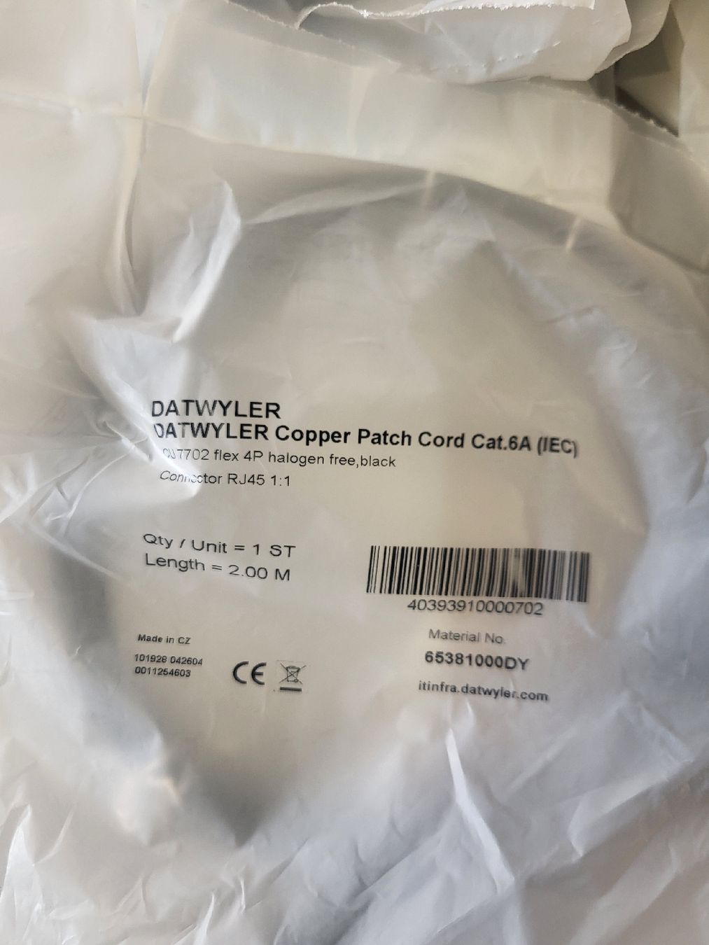 Dätwyler Cavi: 28x Patchkabel Cat.6A, Därwyler, 2m div. Farben – Nuovo e nell'imballaggio originale da Alpnach Dorf venduto da str_jdw2 5