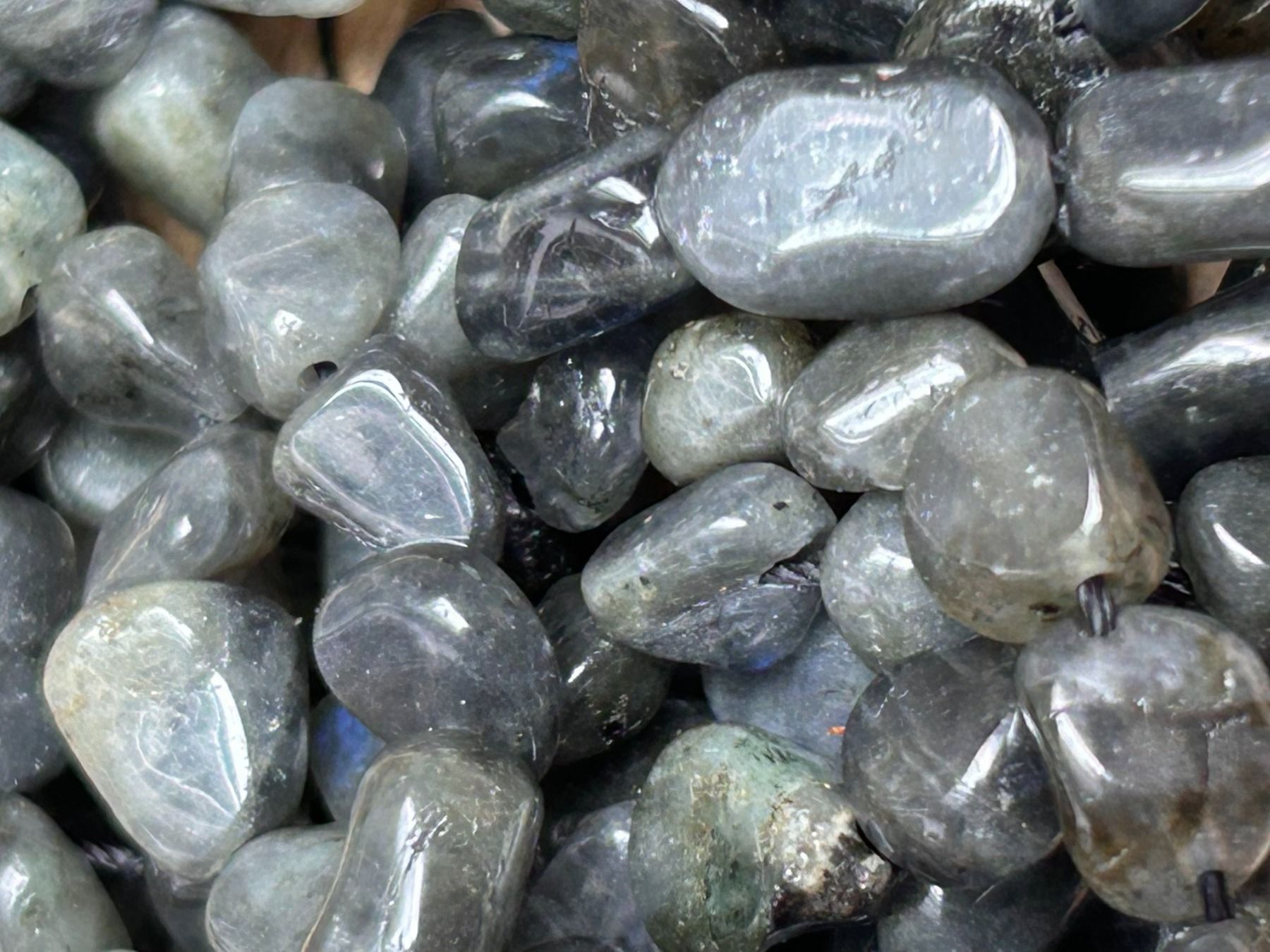 Pietre preziose: Strang echte labradorite Nuggets / stone 6-8 mm – Nuovo e nell'imballaggio originale da Niederrohrdorf venduto da Ytobi 1