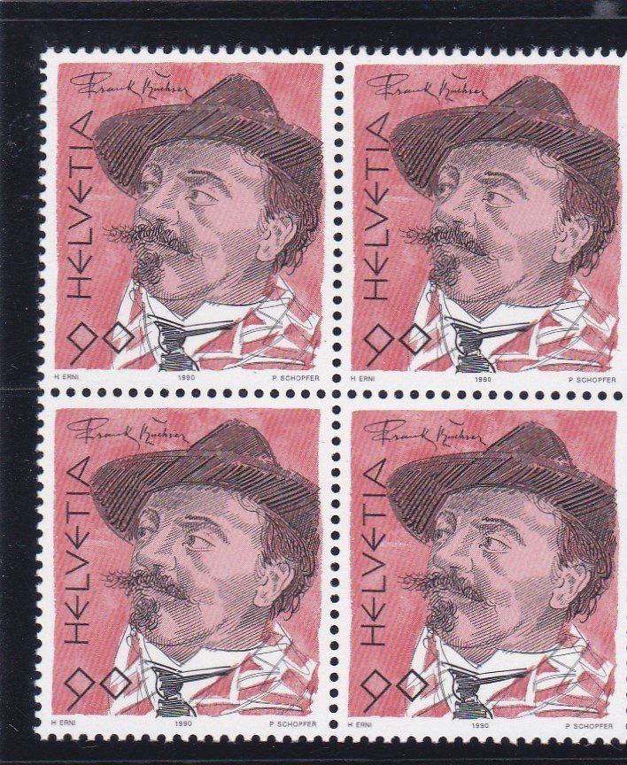 Tutti i francobolli: Postfrisch 4er Block Porträts 1990 – Nuovo (secondo la descrizione) da Schliern b. Köniz venduto da joni20 3