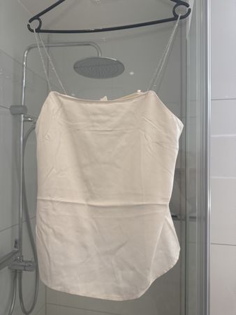 H&M Top mit Strass-Trägern, Grösse S, Neuwertig!