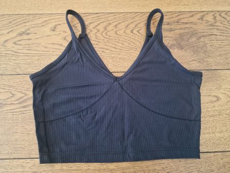 Sporttop schwarz gerillt, Gr. S, wie neu