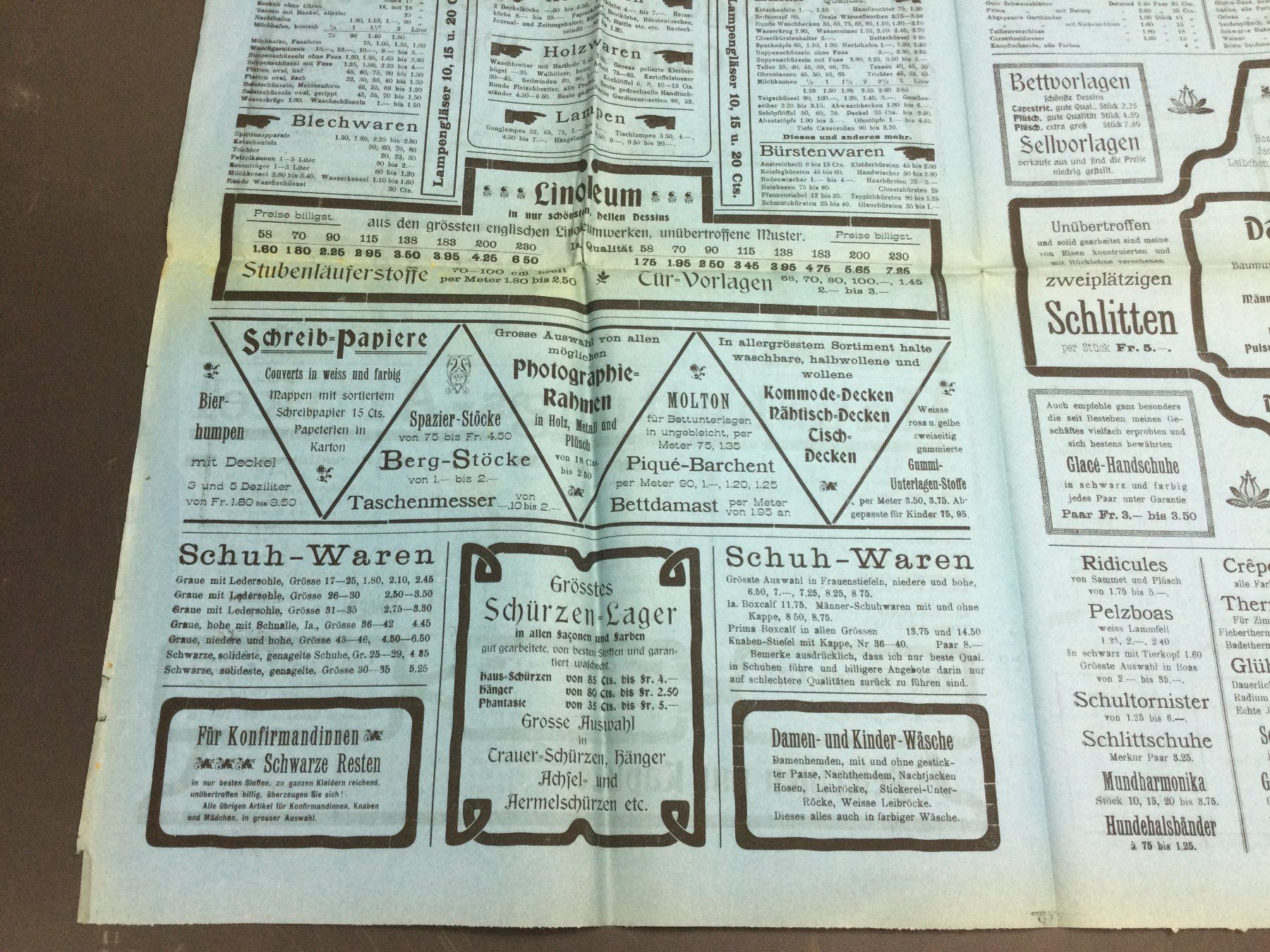 Attrezzi da lavoro: Antike Preisliste E. Müller Glarus und Wil 1905 – Usato da Wangen SZ venduto da kuriosum12 3