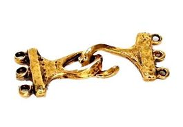 Hakenverschluss altgold Dreireihiger Kettenverschluss