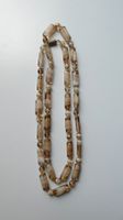 Elegante Vintage Halskette, Glasperlen Rauchquarz Achat